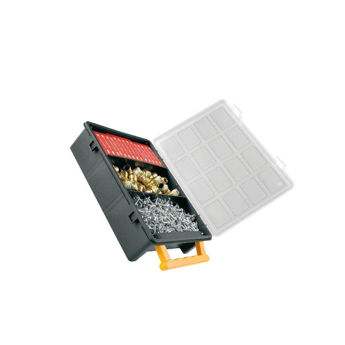 Plastic storage boxes with 2 divider compartments 242*188*60 mm