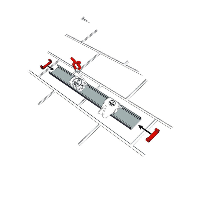 Tool holder 3 clamps, 0.5 m rail