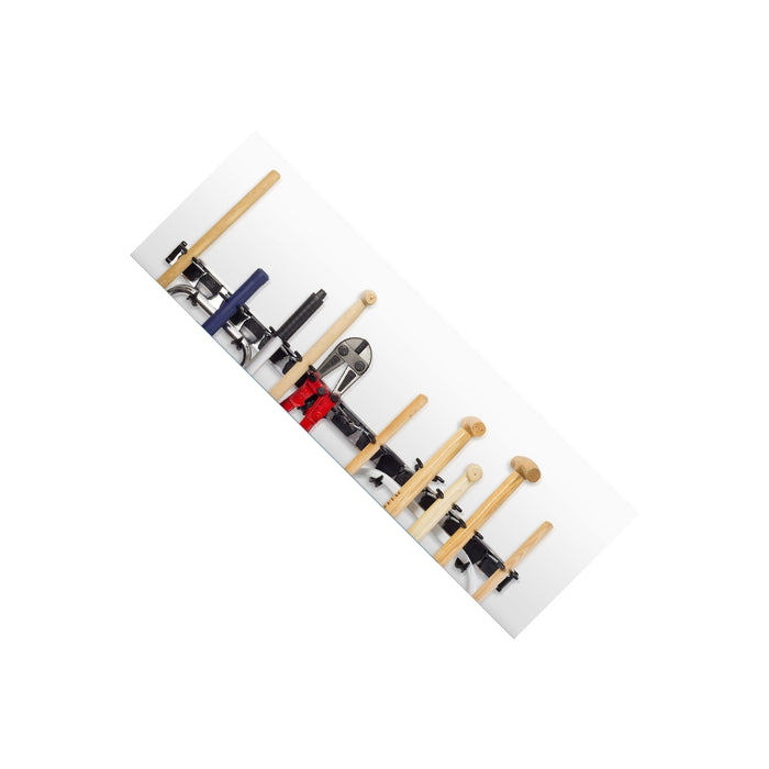 Tool holder 6 clamps, 1 m rail