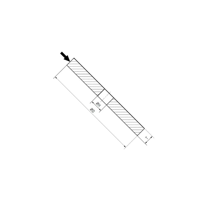 Straight polished stone 300x40x127 1c60k5v 36 gri