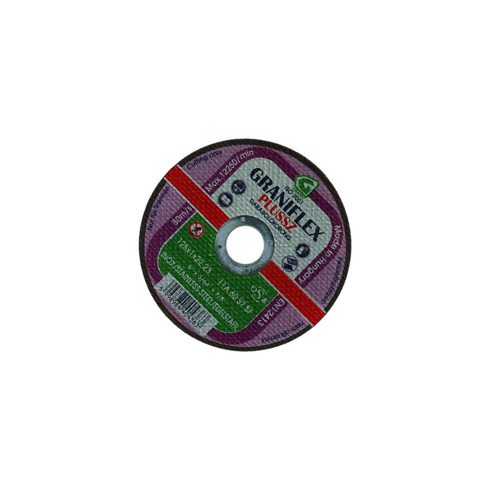 Cutting disc for granitflex plus stainless steel 125x1x22.33 mm