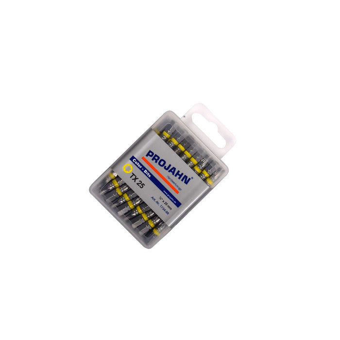 Bit set 1/4" tx, t10; 50 pcs 25 mm