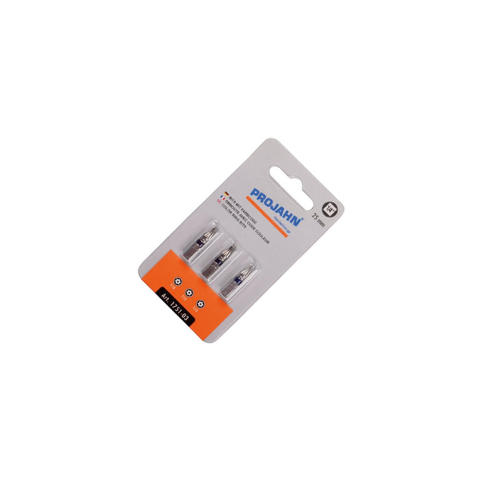 Bit marked 1/4" l25 mm with tx with drill t25 3-piece set