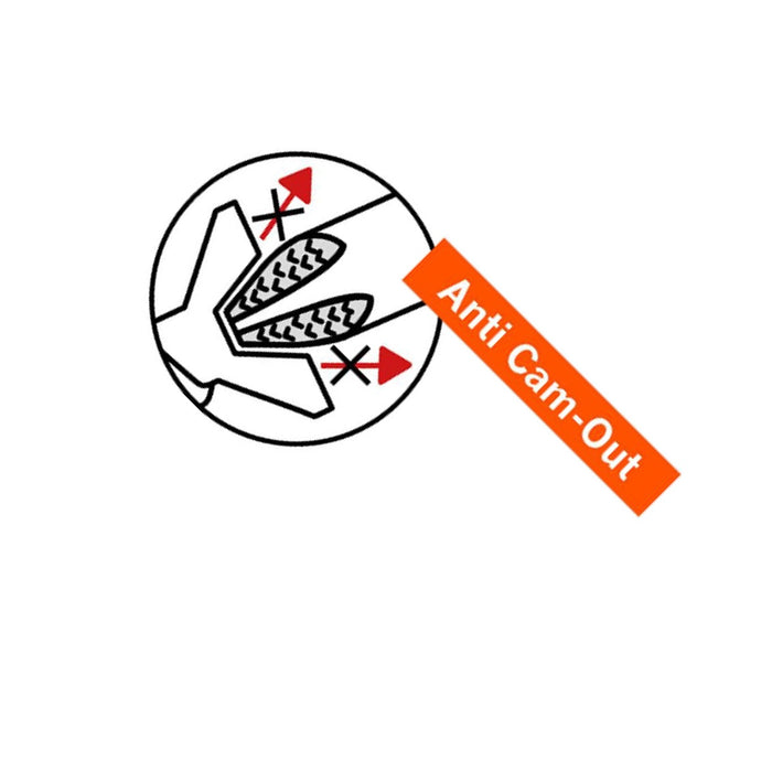 Diamond particle layer bit "star bits"1/4" l25 mm philips no. 2 set of 10 pieces