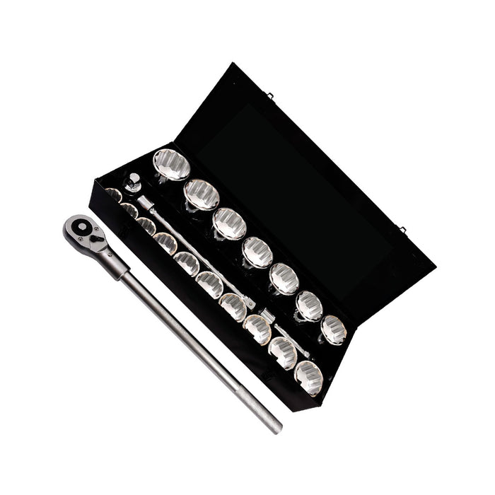 Industrial socket wrench kit 1" 22pcs in metal box