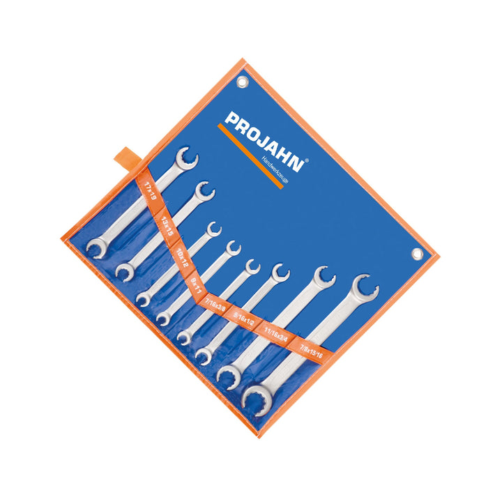 Set (8 pcs) open ring wrenches