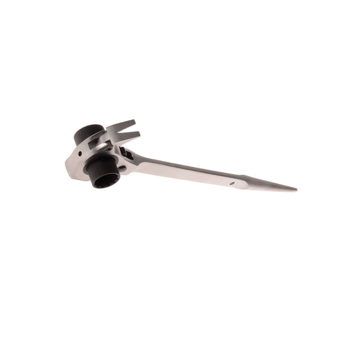4-in-1 construction wrench with hammer and nail removal tool, 19 and 22 mm