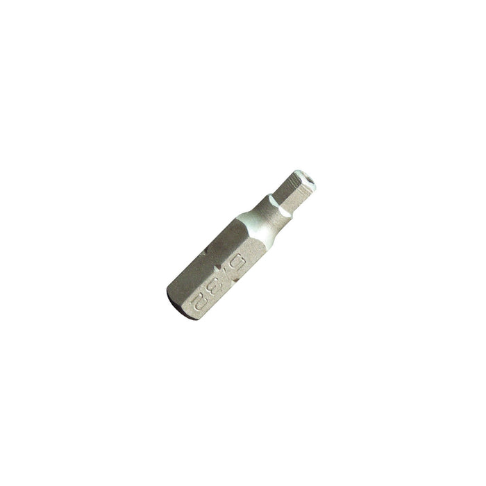Screwdriver head (bit) 1/4", l=25mm with hexagonal socket (inbus) 4mm, with hole