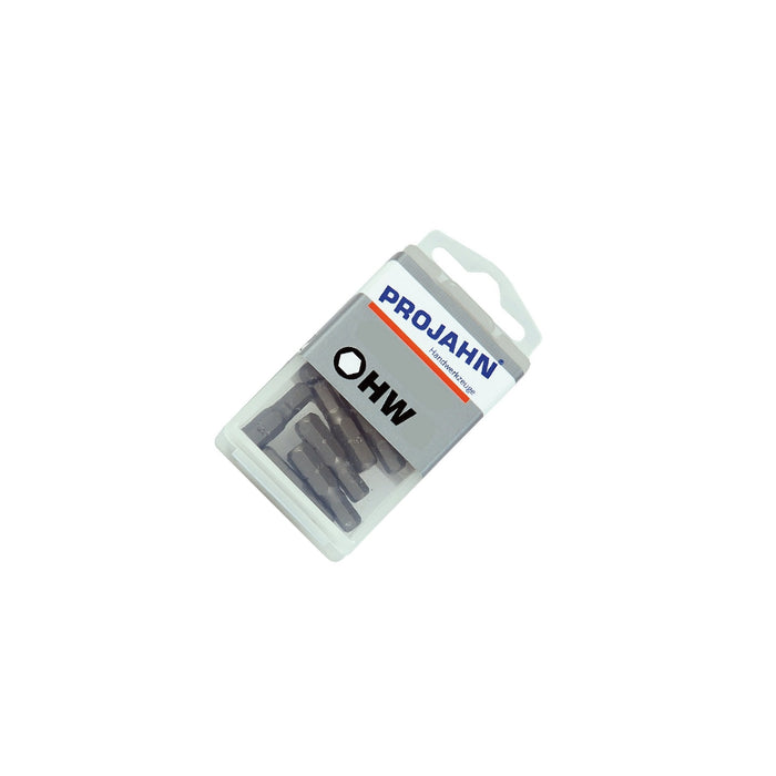 Screwdriver head (bit) 1/4", l=25mm with hexagonal socket (inbus) 8mm 10 pcs