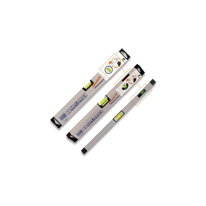Level with air bubble and magnetic vertical mirror 60 cm