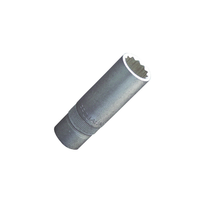 Socket wrench with 1/2" drive, double hex 15mm, long