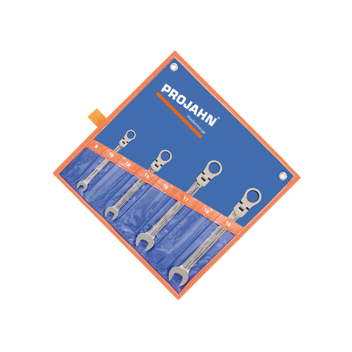 Gear tech flexible ratchet combination wrench set 10-13-17-19 mm 4 pcs