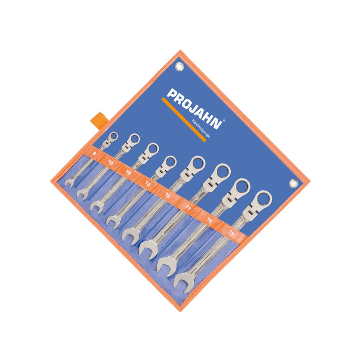 Gear tech flexible ratchet combination wrench set 8-10-12-13-16-17-18-19 mm 4 pcs