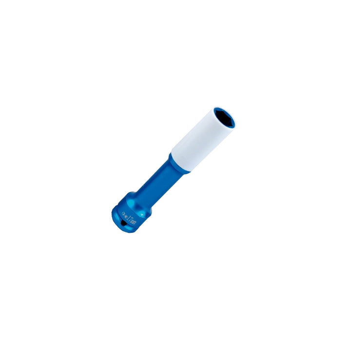 1/2" actuated socket wrench with 17mm actuation, for aluminium rims, long